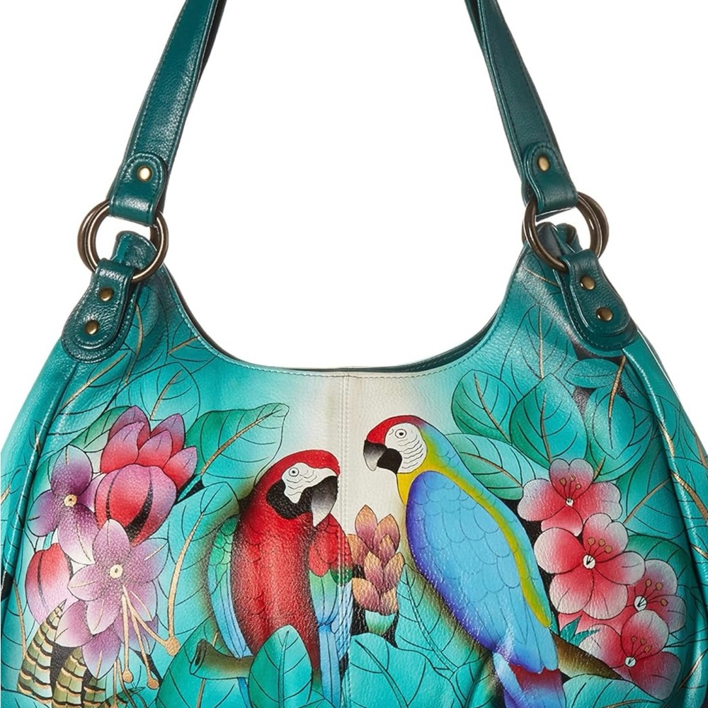 Colorful Parrot Print Women's Bag and matching wallet - Picture 11 of 11